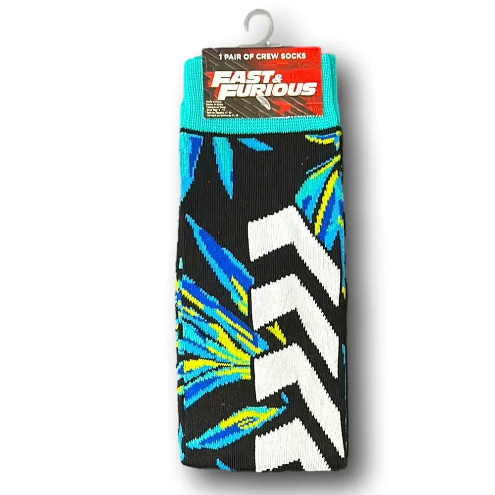 3/$20 The Fast & The Furious Funny Novelty Crew Socks - NWT